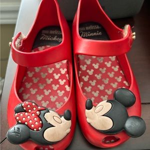Girl’s red Micky Mouse sandals